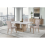 D02 - 9 Piece Dining Room Set (Dining Table And 8 Dining Chairs) - Beige / Natural - Beige