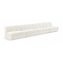 Modari - 160" Fabric Upholstered 4 Piece Modular Sofa - Cream - White, 160"