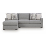 UrbanCrest 2-Piece Sleeper Sectional With LAF Corner Chaise Pewter