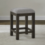 Cascade Falls - Upholstered Console Stool - Satin Espresso /