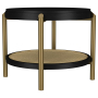 Arini - Round End Side Table With Storage Shelf, 26.25"