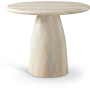 Cosenza - 36" Concrete Dining Table - Travertine, 36"