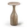 Savona - 20" Concrete Indoor / Outdoor End Table - Beige, 11"