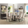 Gerardo - Dining Table - White Marble & Weathered Espresso - 31", 72"