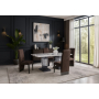 D12 - 9 Piece Dining Room Set (Dining Table And 8 Dining Chairs) - Black / Brown - Dark Brown
