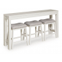 Robbinsdale Rectangular Dining Room Counter Table Set (Set of 4) Antique White