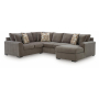 Larson Levee 3-Piece Sectional With RAF Corner Chaise Espresso