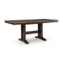 Rylandeen Rectangular Dining Room Counter Height Extension Table Light Brown / Dark Brown, 86"