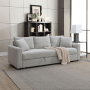 Connie - Sofa With Sleeper - Beige Boucle, 89"