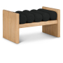 Waverly - Bench - Black - Fabric