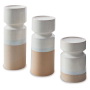 Hurston - Ivory / Brown - Candle Holder Set (Set of 3), 5"
