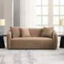Keith - Sofa With 3 Pillows - Brown Chenille, 79"
