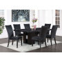 D03 - 9 Piece Dining Room Set (Dining Table And 8 Dinning Chairs) - Black