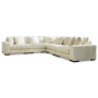 Lindyn Corner Chairs 5 Pc Sectional Ivory, 131"