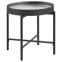 Ozella - Round End Side Table With Recessed Top Sandy, 24"