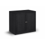 Vero - Solid Wood, Oak Veneer And Stainless Steel Sideboard/Buffet - Black