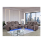 U8000 - 2 Piece Living Room Set (Power Console Reclining Loveseat, Power Reclining Sofa With Power Headrest) - Brown - Dark Brown