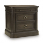 Wickenger Two Drawer Night Stand Dark Brown