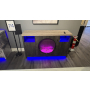 Alora - Marble 70" Entertainment Unit With Speakers And LED - Dark Gray / Light - Dark Gray