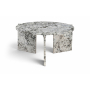 Vernazza - Genuine Marble Coffee Table - Alaska - Gray, 32"