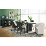 Rowanbeck - Black - 8 Pc. - Dining Table, 4 Side Chairs, 2 Arm Chairs, Server