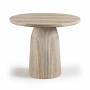 Venosa - 36" Concrete Indoor/Outdoor Dining Table - Travertine - Beige, 36"