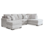 Gabyleigh - Nickel - 2-Piece Sectional With Laf Chaise, 124"