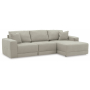 Next-Gen Gaucho Right Arm Facing Corner Chaise 3 Pc Sectional Gray, 113"