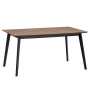 Rebi - Dining Table - Walnut & Black Finish, 59"