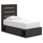 Hollivern Panel Storage Bed Dark Gray
