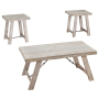 Carynhurst - Whitewash - Occasional Table Set (Set of 3), 48"