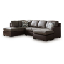 Castille Way 2-Piece Sleeper Sectional With LAF Corner Chaise Fossil, 122"