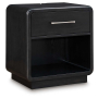 Rowanbeck - Black - One Drawer Night Stand