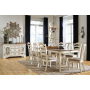 Realyn - White - 9 Pc. - Extension Table, 4 Ladderback Side Chairs, 4 Ribbon Back Side Chairs