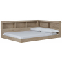 Oliah Bookcase Storage Bed Natural