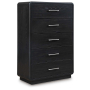 Rowanbeck - Black - Five Drawer Chest, 57.38" Tall
