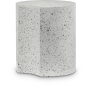 Dimple - 18" End Table - White Terazzo, 16"