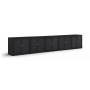 Vero - Solid Wood And Oak Veneer 5 Piece Sideboard/Buffet - Black