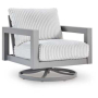 Hurley Park - Gray - Swivel Chair With Cushion
