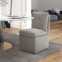 Accent Dining - Accent Dining Chair With Casters - Truffle - Gray