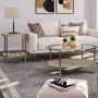 Paran Place - 3 Piece Table Set (Cocktail Table & 2 End Tables) - Natural - Light Brown
