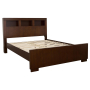Jessica - Eastern King LED Storage Bookcase Bed - Cappuccino