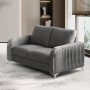 Wenona - Loveseat - Gray Velvet - Gray