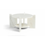 Soriano - Genuine Marble Coffee Table - White, 30"