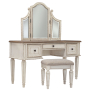 Realyn - White / Brown / Beige - Vanity/Mirror/Stool (Set of 3)