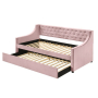 Lianna - Twin Daybed - Pink Velvet