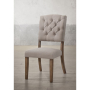 Bernard - Side Chair (Set of 2) - Cream Linen & Weathered Oak