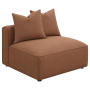 Jennifer - Upholstered Armless Chair - Terracotta, 38.5"