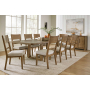 Cabalynn - Oatmeal / Light Brown - 10 Pc. - Dining Room Table, 8 Side Chairs, Server