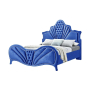 Dante - Eastern King Bed - Blue Velvet